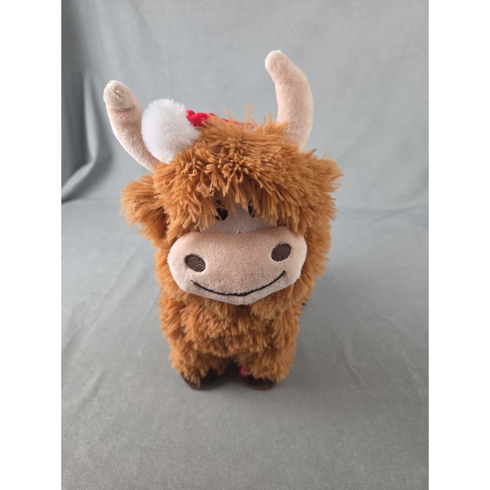 Gemmy Animated Highland Cow Plush Dancing & Singing BUST A MOVE, SEE VIDEO!!